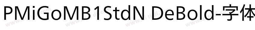 PMiGoMB1StdN DeBold字体转换